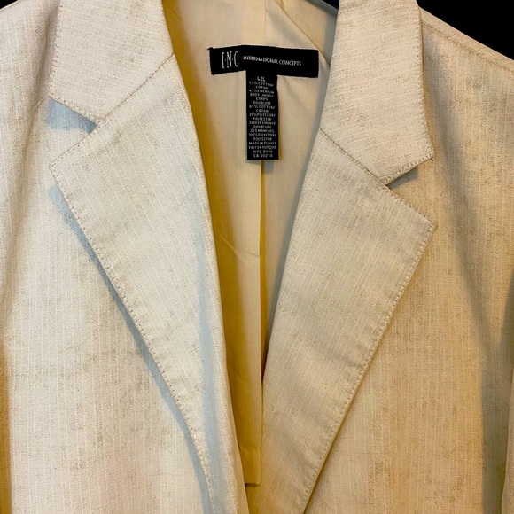 INC- textured cream sport coat NWT - Picture 3 of 7